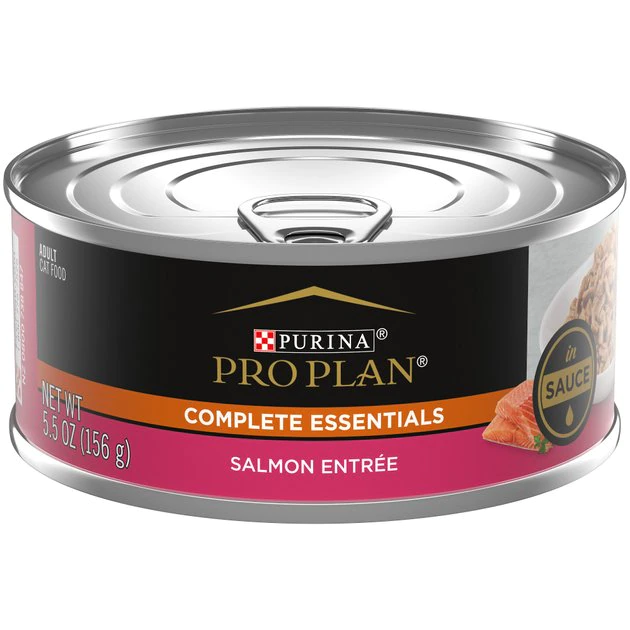 Purina Pro Plan Adult Salmon Entree in Sauce Canned Cat Food 1 Purina Pro Plan Adult Salmon Entree in Sauce Canned Cat Food