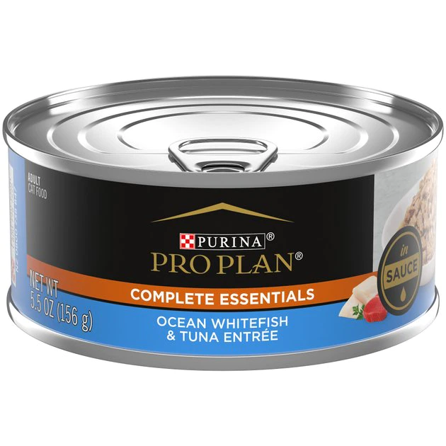 Purina Pro Plan Adult Ocean Whitefish & Tuna Entree in Sauce Canned Cat Food 1 Purina Pro Plan Adult Ocean Whitefish & Tuna Entree in Sauce Canned Cat Food