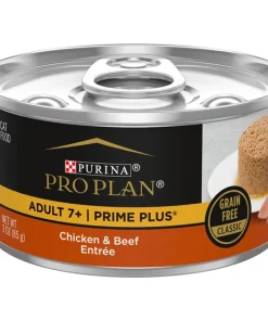 Purina Pro Plan Prime Plus Adult 7+ Chicken & Beef Entree Classic Canned Cat Food