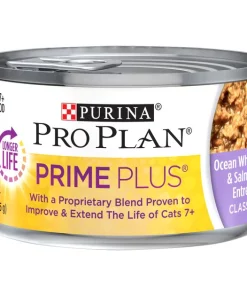 Purina Pro Plan Prime Plus Adult 7+ Ocean Whitefish & Salmon Entree Classic Canned Cat Food