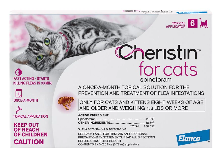 Cheristin Flea Spot Treatment for Cats, over 1.8 lbs 1 Cheristin Flea Spot Treatment for Cats, over 1.8 lbs