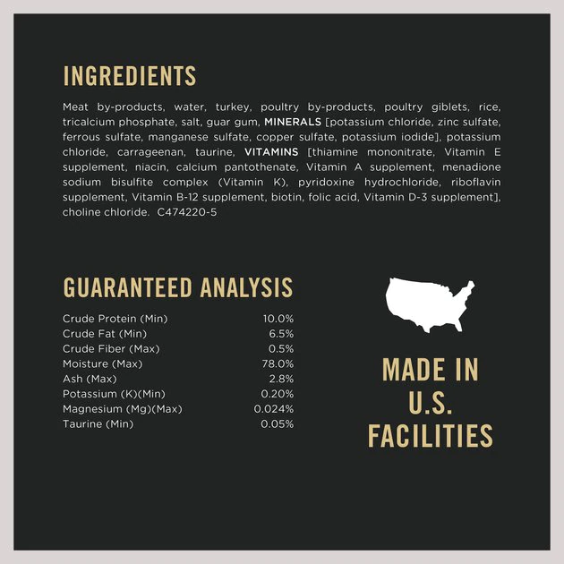 Purina Pro Plan Focus Adult Classic Urinary Tract Health Formula Turkey & Giblets Entree Canned Cat Food 5 Purina Pro Plan Focus Adult Classic Urinary Tract Health Formula Turkey & Giblets Entree Canned Cat Food - Image 5
