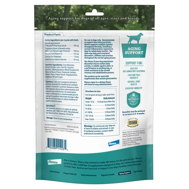 Alenza Soft Chews Whole Body Comfort Chicken Flavor Dog Supplement 2 Alenza Soft Chews Whole Body Comfort Chicken Flavor Dog Supplement - Image 2