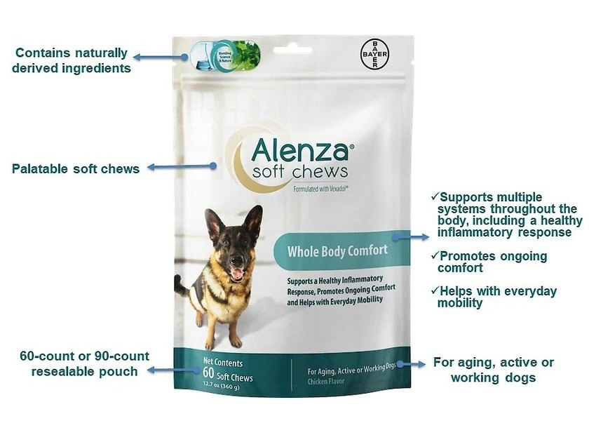 Alenza Soft Chews Whole Body Comfort Chicken Flavor Dog Supplement 7 Alenza Soft Chews Whole Body Comfort Chicken Flavor Dog Supplement - Image 7