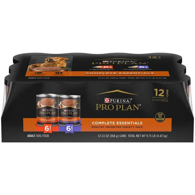Purina Pro Plan Complete Essentials Variety Pack Grain-Free Canned Dog Food 1 Purina Pro Plan Complete Essentials Variety Pack Grain-Free Canned Dog Food