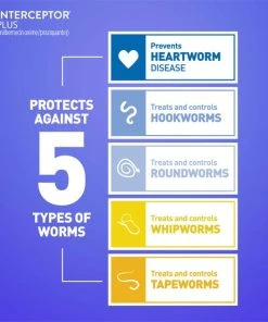 Interceptor Plus Chew for Dogs, 2-8 lbs, (Orange Box) -Elanco Sales 146136 PT7. SY630 V1578430394