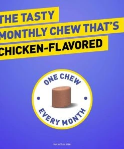 Interceptor Plus Chew for Dogs, 25.1-50 lbs, (Yellow Box) -Elanco Sales 146140 PT8. SY630 V1578430454