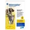 Interceptor Chewable Tablet for Dogs, 26-50 lbs, & Cats, 6.1-12 lbs, (Yellow Box)