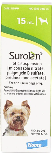 Surolan Otic Suspension for Dogs 1 Surolan Otic Suspension for Dogs
