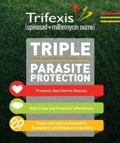 Trifexis Chewable Tablet for Dogs, 40.1-60 lbs, (Blue Box) -Elanco Sales 146171 PT4. SY630 V1603320763