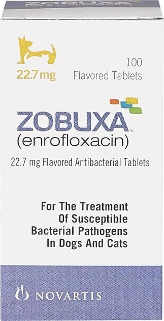 Zobuxa (Enrofloxacin) Tablets for Dogs & Cats 1 Zobuxa (Enrofloxacin) Tablets for Dogs & Cats