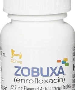 Zobuxa (Enrofloxacin) Tablets for Dogs & Cats 10 Zobuxa (Enrofloxacin) Tablets for Dogs & Cats -Elanco Sales 146175 PT3. SY630 V1603967388