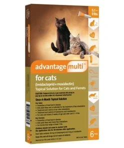 Advantage Multi Topical Solution for Cats, 5.1-9 lbs, & Ferrets, (Orange Box) -Elanco Sales 146310 PT2. SY630 V1649337098