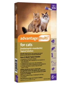 Advantage Multi Topical Solution for Cats, 9.1-18 lbs, (Purple Box) 9 Advantage Multi Topical Solution for Cats, 9.1-18 lbs, (Purple Box) -Elanco Sales 146312 PT2. SY630 V1648232221