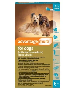 Advantage Multi Topical Solution for Dogs, 9.1-20 lbs, (Teal Box)