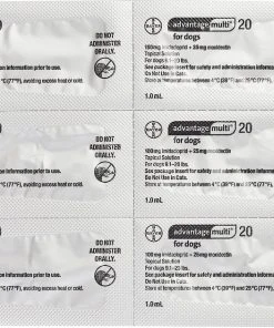 Advantage Multi Topical Solution for Dogs, 9.1-20 lbs, (Teal Box) -Elanco Sales 146316 PT6. SY630 V1561554141