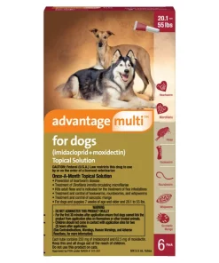 Advantage Multi Topical Solution for Dogs, 20.1-55 lbs, (Red Box)