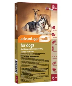 Advantage Multi Topical Solution for Dogs, 20.1-55 lbs, (Red Box) 10 Advantage Multi Topical Solution for Dogs, 20.1-55 lbs, (Red Box) -Elanco Sales 146318 PT2. SY630 V1643149670