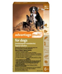 Advantage Multi Topical Solution for Dogs, 88.1-110 lbs, (Brown Box)