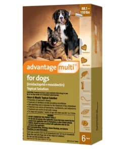Advantage Multi Topical Solution for Dogs, 88.1-110 lbs, (Brown Box) -Elanco Sales 146322 PT2. SY630 V1648231907