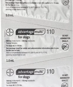 Advantage Multi Topical Solution for Dogs, 88.1-110 lbs, (Brown Box) -Elanco Sales 146322 PT6. SY630 V1561554169