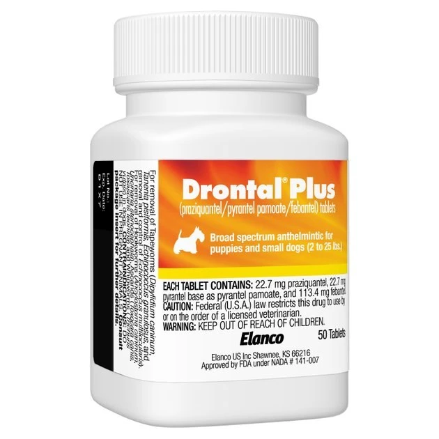 Drontal Plus Tablet for Small Dogs & Puppies, 2-25 lbs 3 Drontal Plus Tablet for Small Dogs & Puppies, 2-25 lbs - Image 3