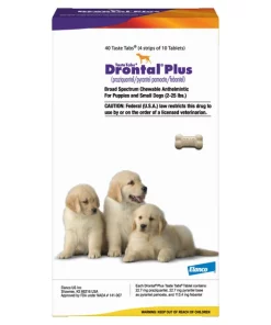 Drontal Plus Chewable Tablet for Small Dogs & Puppies, 2-25 lbs