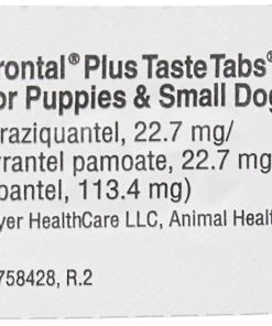 Drontal Plus Chewable Tablet for Small Dogs & Puppies, 2-25 lbs -Elanco Sales 146346 PT2. SY630 V1527173813