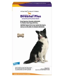 Drontal Plus Chewable Tablet for Medium Dogs, 26-60 lbs