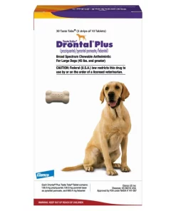 Drontal Plus Chewable Tablet for Large Dogs, over 45 lbs