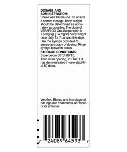 Veraflox Oral Suspension for Cats -Elanco Sales 146930 PT4. SY630 V1649342285