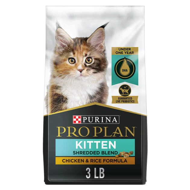 Purina Pro Plan Kitten Shredded Blend Chicken & Rice Formula Dry Cat Food 1 Purina Pro Plan Kitten Shredded Blend Chicken & Rice Formula Dry Cat Food