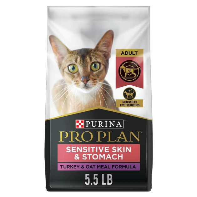Purina Pro Plan Sensitive Skin & Stomach Turkey & Oat Meal Formula Dry Cat Food 1 Purina Pro Plan Sensitive Skin & Stomach Turkey & Oat Meal Formula Dry Cat Food