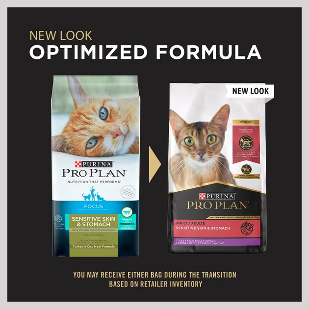 Purina Pro Plan Sensitive Skin & Stomach Turkey & Oat Meal Formula Dry Cat Food 2 Purina Pro Plan Sensitive Skin & Stomach Turkey & Oat Meal Formula Dry Cat Food - Image 2
