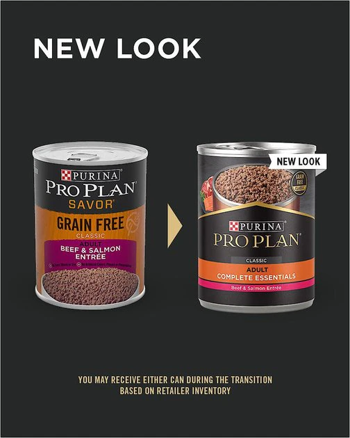 Purina Pro Plan Savor Classic Beef & Salmon Entree Grain-Free Canned Dog Food 2 Purina Pro Plan Savor Classic Beef & Salmon Entree Grain-Free Canned Dog Food - Image 2