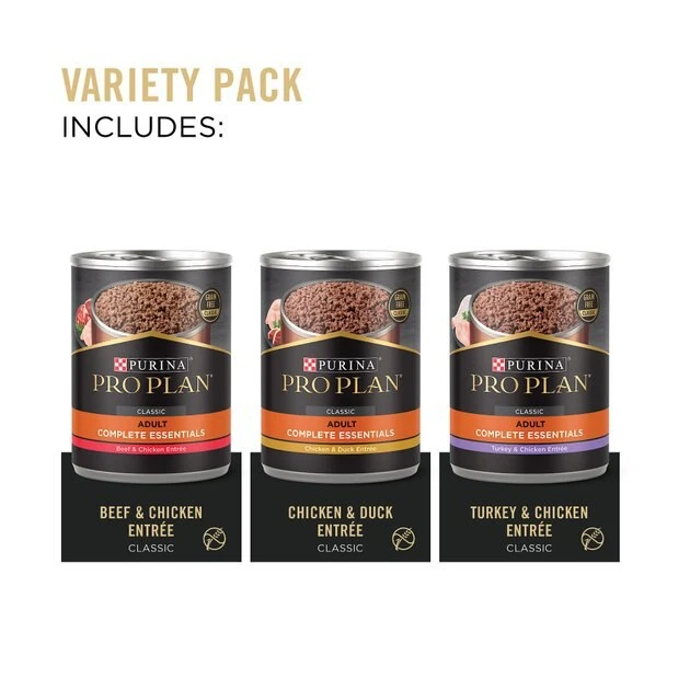 Purina Pro Plan Savor Classic 3 Entrees Variety Pack Grain-Free Canned Dog Food 2 Purina Pro Plan Savor Classic 3 Entrees Variety Pack Grain-Free Canned Dog Food - Image 2