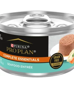 Purina Pro Plan Seafood Entree Grain-Free Canned Cat Food, 3-oz can, case of 24