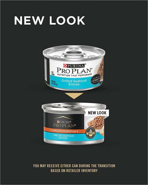 Purina Pro Plan Grilled Seafood Entree in Gravy Canned Cat Food, 3-oz can, case of 24 2 Purina Pro Plan Grilled Seafood Entree in Gravy Canned Cat Food, 3-oz can, case of 24 - Image 2