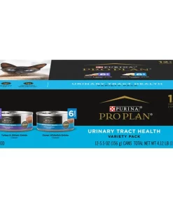Purina Pro Plan Urinary Tract Health Focus Turkey & Giblets, Ocean Whitefish Variety Pack Canned Cat Food, 5.5-oz can, case of 24