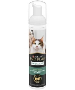 Purina Pro Plan LiveClear Rinse-Free Allergen Reducing Cat Shampoo Spray, 12.64-oz bottle
