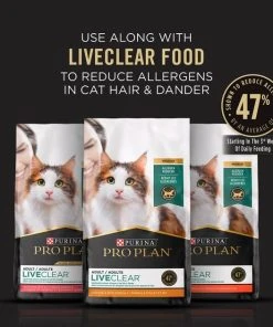 Purina Pro Plan LiveClear Rinse-Free Allergen Reducing Cat Shampoo Spray, 12.64-oz bottle -Elanco Sales 222407 PT3. SY630 V1597886262
