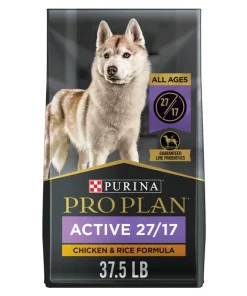 Purina Pro Plan Active 27/17 Chicken & Rice Formula Dry Dog Food, 37.5-lb bag