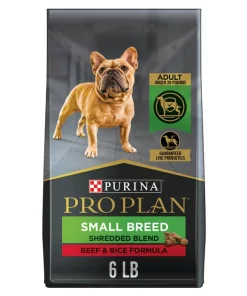 Purina Pro Plan Specialized Shredded Blend Beef & Rice Formula High Protein Small Breed Dry Dog Food