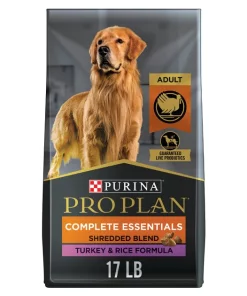 Purina Pro Plan Complete Essentials Shredded Blend Turkey & Rice Formula High Protein Dry Dog Food