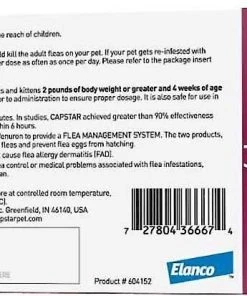 Capstar||Elanco Capstar Flea Oral Treatment, 2-25 lbs + Elanco Tapeworm Cat De-Wormer 11 Capstar||Elanco Capstar Flea Oral Treatment, 2-25 lbs + Elanco Tapeworm Cat De-Wormer -Elanco Sales 292804 PT2. SY630 V1640043989
