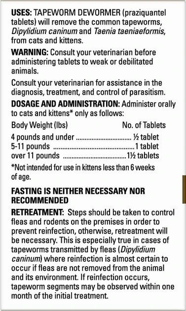Capstar||Elanco Capstar Flea Oral Treatment, 2-25 lbs + Elanco Tapeworm Cat De-Wormer 8 Capstar||Elanco Capstar Flea Oral Treatment, 2-25 lbs + Elanco Tapeworm Cat De-Wormer - Image 8