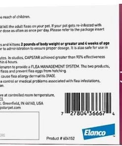 Capstar||Onguard Plus Capstar Flea Oral Treatment, 2-25 lbs + Onguard Plus Flea & Tick Spot Treatment for Cats, over 1.5-lbs, 6 Doses (6-mos supply) -Elanco Sales 292808 PT2. SY630 V1619990530