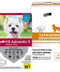 K9 Advantix II||Elanco K9 Advantix II Flea & Tick Spot Treatment, 11-20 lbs + Elanco Tapeworm Dog De-Wormer