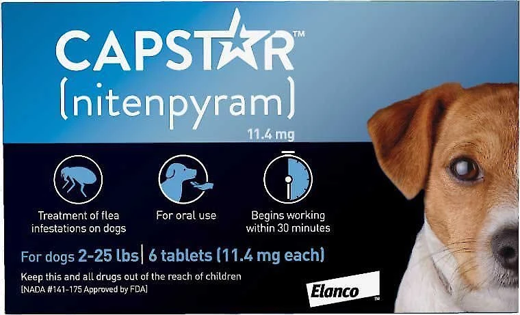 Capstar||Elanco Capstar Flea Oral Treatment for Dogs, 2-25 lbs, 6 Tablets + Elanco Tapeworm Dog De-Wormer, 5 count 2 Capstar||Elanco Capstar Flea Oral Treatment for Dogs, 2-25 lbs, 6 Tablets + Elanco Tapeworm Dog De-Wormer, 5 count - Image 2