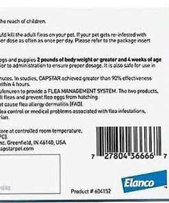 Capstar||Elanco Capstar Flea Oral Treatment for Dogs, 2-25 lbs, 6 Tablets + Elanco Tapeworm Dog De-Wormer, 5 count 11 Capstar||Elanco Capstar Flea Oral Treatment for Dogs, 2-25 lbs, 6 Tablets + Elanco Tapeworm Dog De-Wormer, 5 count -Elanco Sales 297860 PT2. SY630 V1640041044